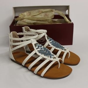 SO Guppy Women's Gladiator Sandals - White